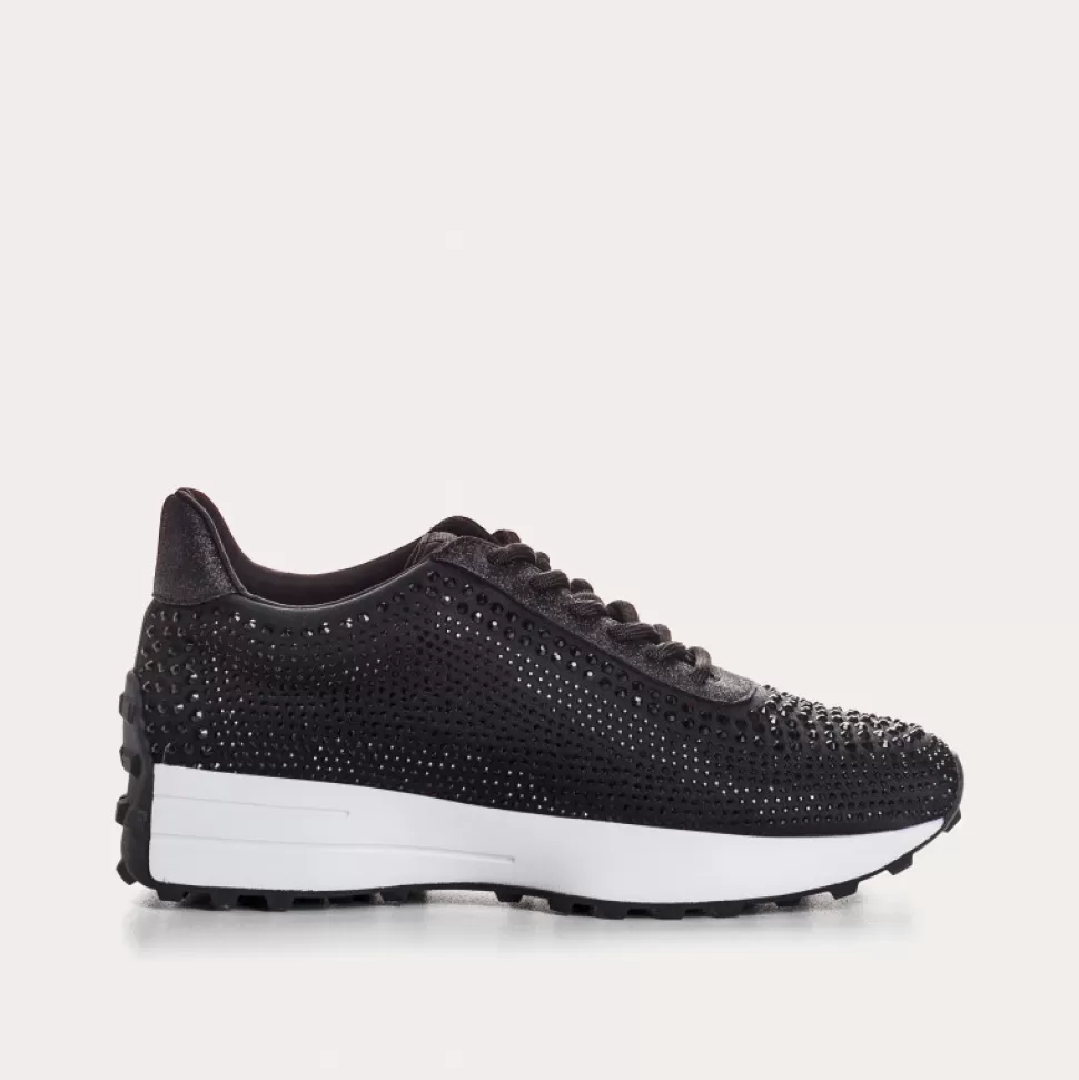 Baskets^Reqins Baskets Ibiza Lycra Noir, Noir