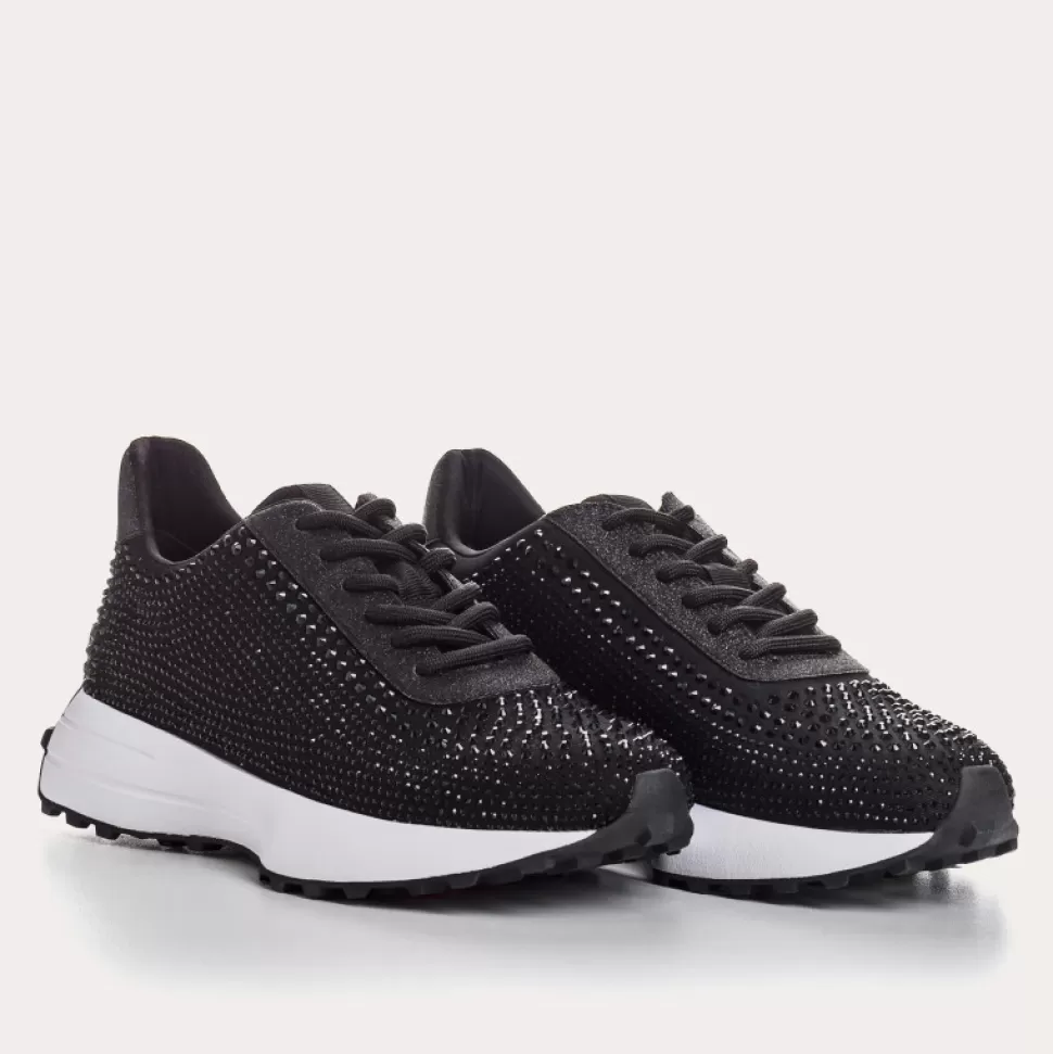 Baskets^Reqins Baskets Ibiza Lycra Noir, Noir