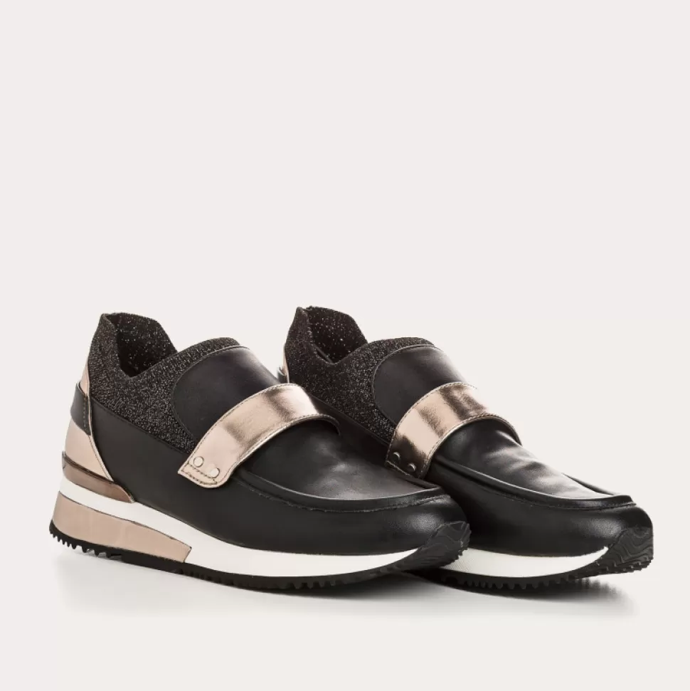 Baskets^Reqins Baskets Iggy Nap Noir, Noir/Acier