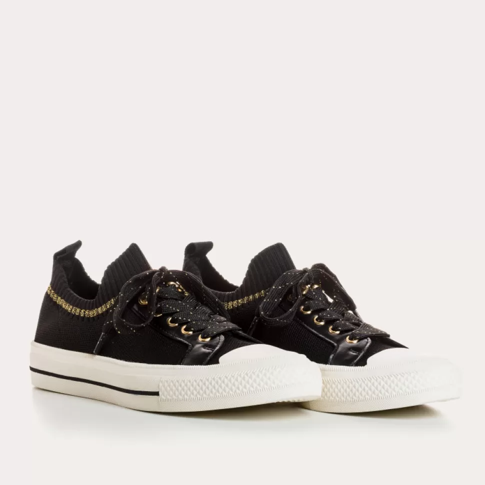 Baskets^Reqins Baskets Imperial Crochet Noir, Noir/Or