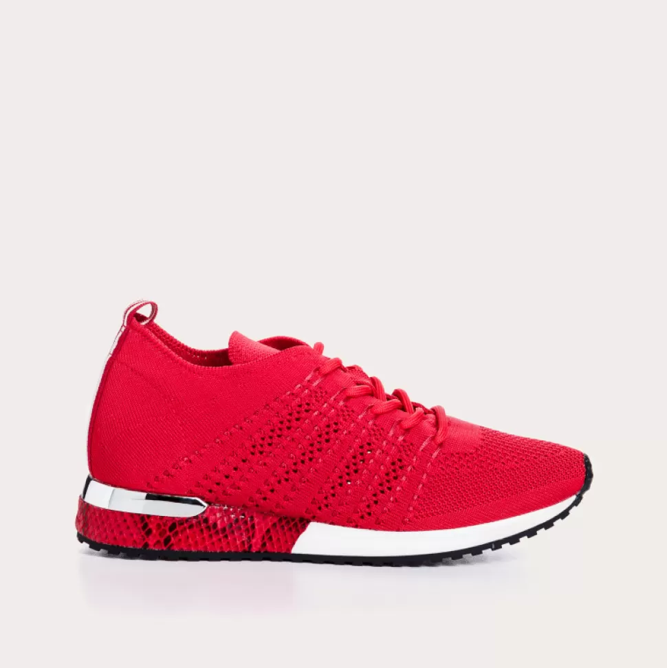 Baskets^Reqins Baskets Ines Crochet Rouge, Rouge