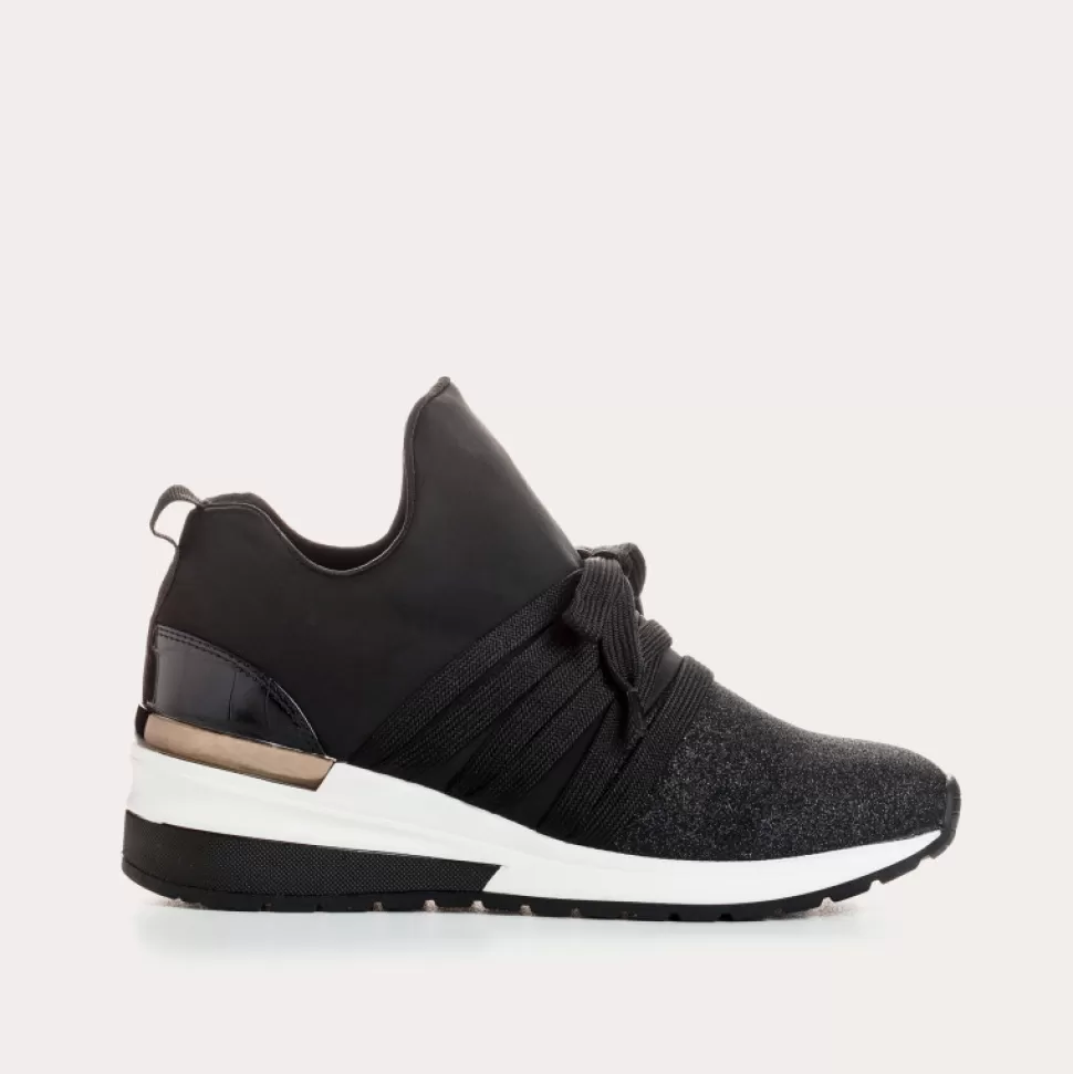 Baskets^Reqins Baskets Inuit Lycra Noir, Noir