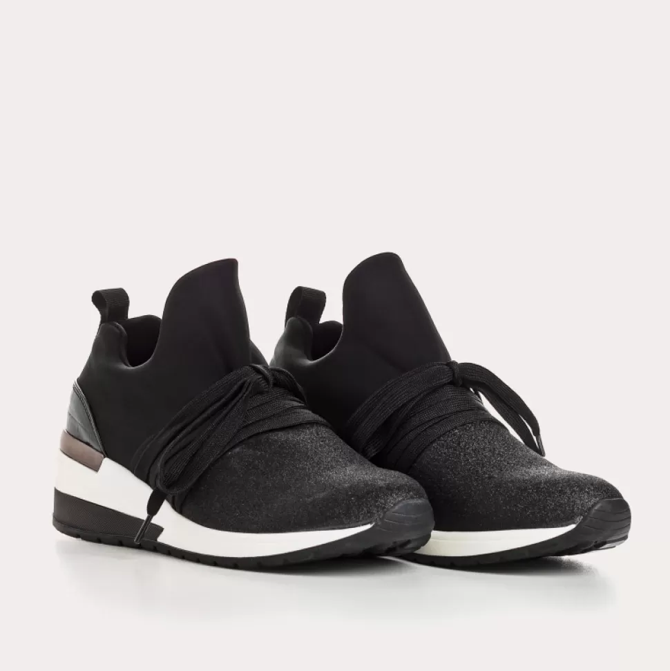Baskets^Reqins Baskets Inuit Lycra Noir, Noir