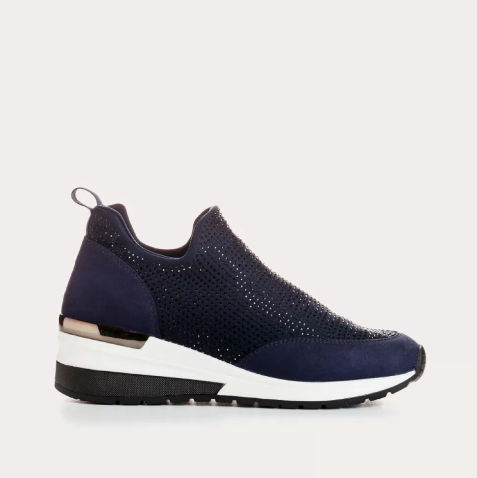 Baskets^Reqins Baskets Iroshi Lycra Marine, Bleu