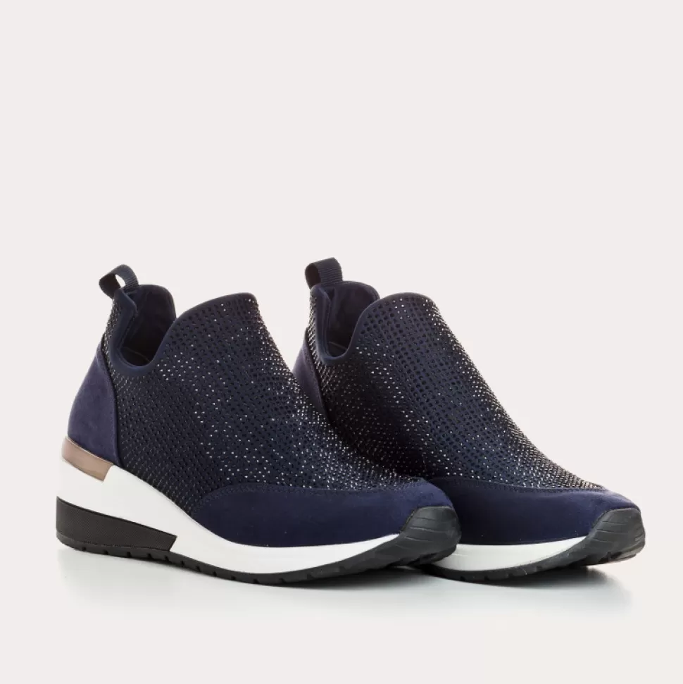 Baskets^Reqins Baskets Iroshi Lycra Marine, Bleu
