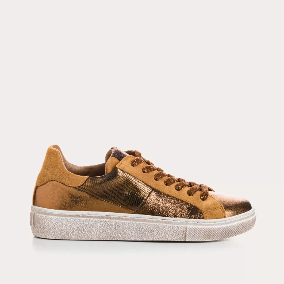 Baskets^Reqins Baskets Sharon Mix Geko Met Camel, Bronze