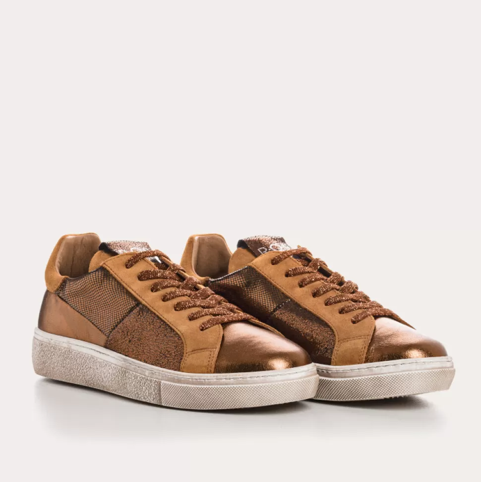 Baskets^Reqins Baskets Sharon Mix Geko Met Camel, Bronze