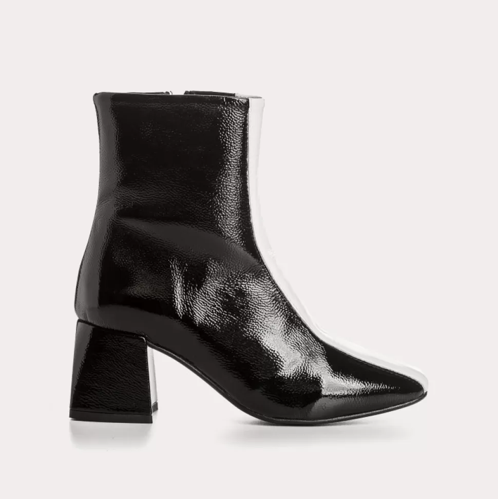 Boots^Reqins Boots Agatha Naplak Noir, Noir/Off White
