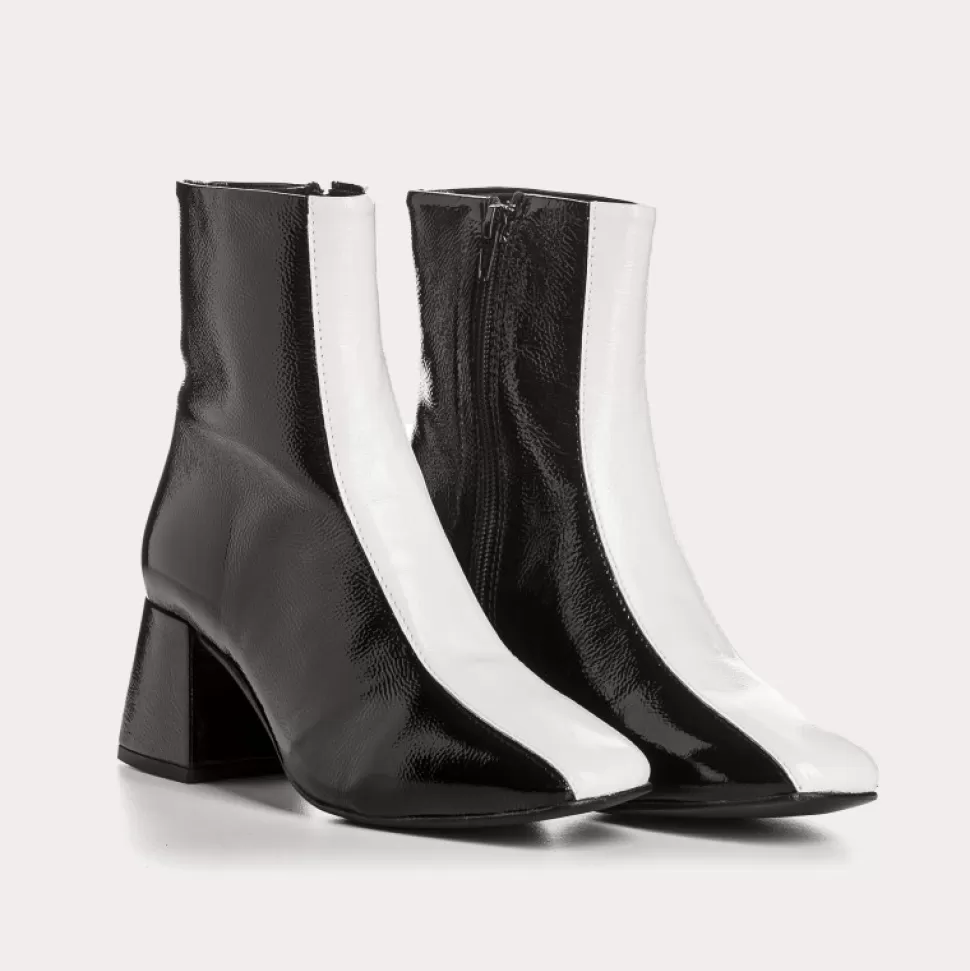Boots^Reqins Boots Agatha Naplak Noir, Noir/Off White