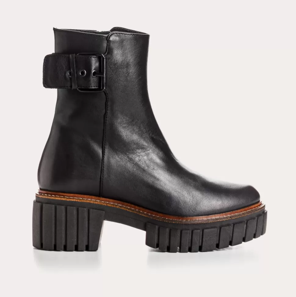 Boots^Reqins Boots Bayonie Cuir Noir, Noir