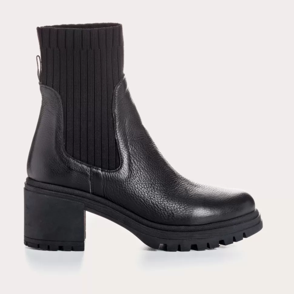 Boots^Reqins Boots Dita Cuir Graine Noir, Noir