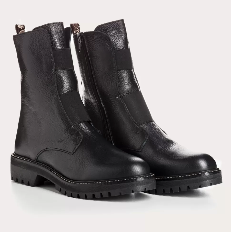 Boots^Reqins Boots Dusky Cuir Graine Noir, Noir