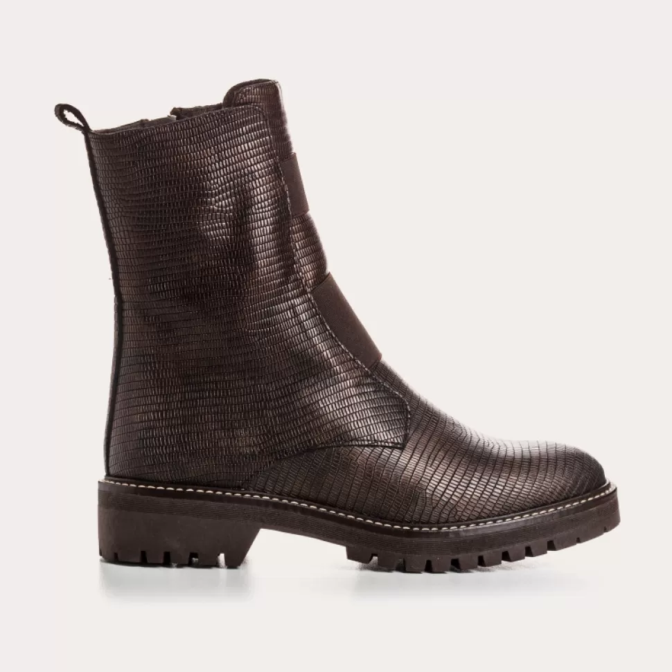 Boots^Reqins Boots Dusky Lezard Marron, Marron