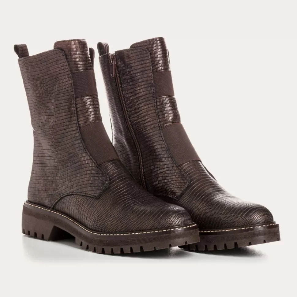 Boots^Reqins Boots Dusky Lezard Marron, Marron