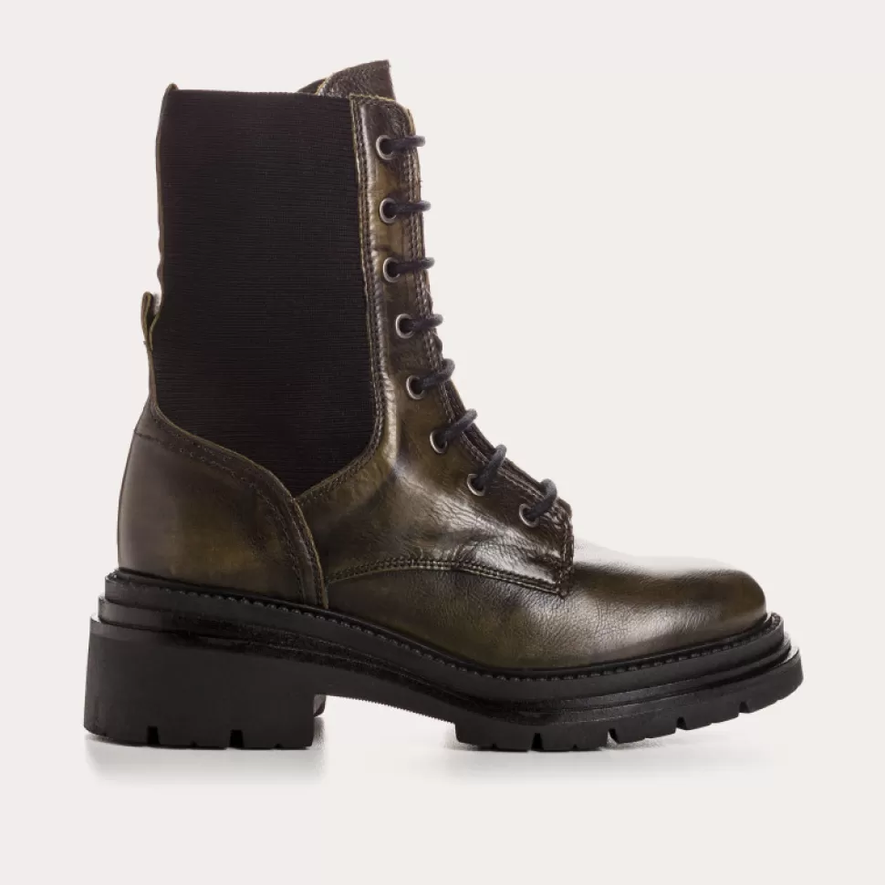 Boots^Reqins Boots Elixir Vintage Vert, Kaki