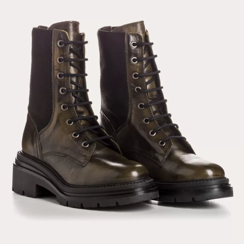 Boots^Reqins Boots Elixir Vintage Vert, Kaki
