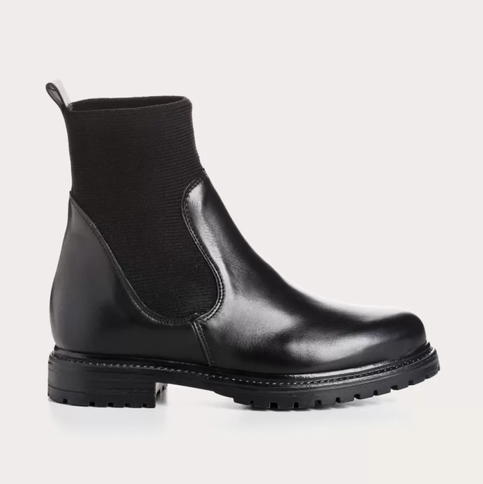 Boots^Reqins Boots Evelyn Cuir Noir, Noir