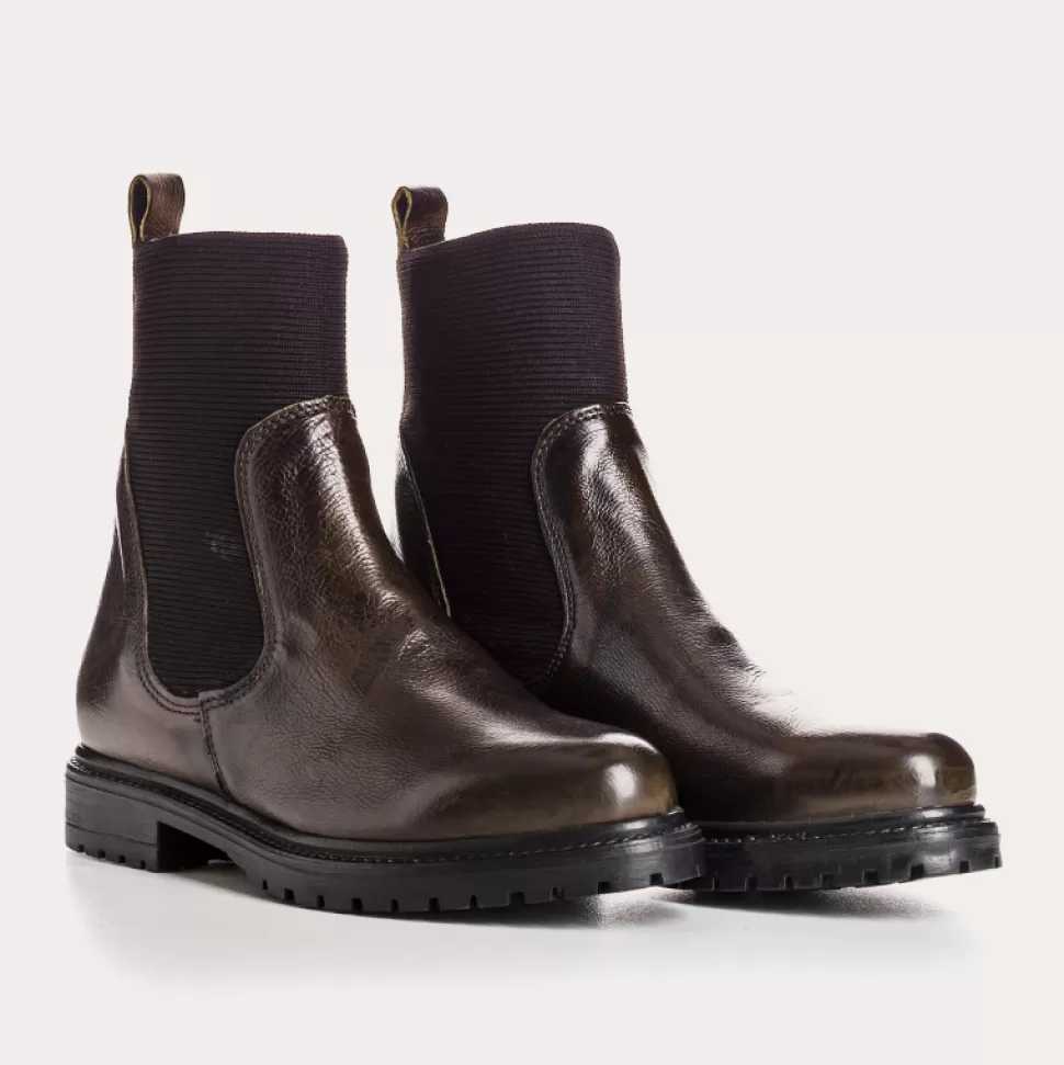 Boots^Reqins Boots Evelyn Vintage Vert, Kaki