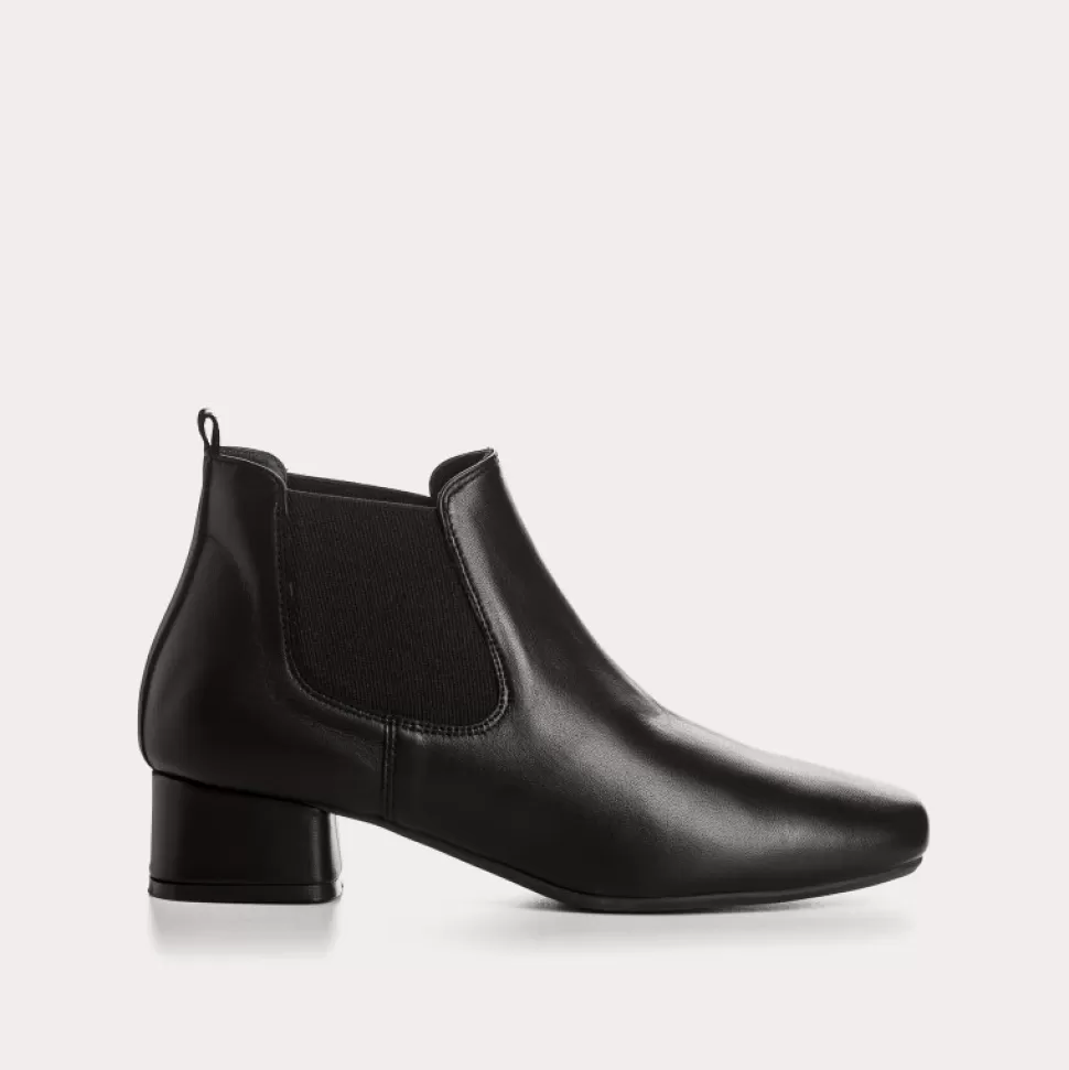 Boots^Reqins Boots Keegan Cuir Noir, Noir