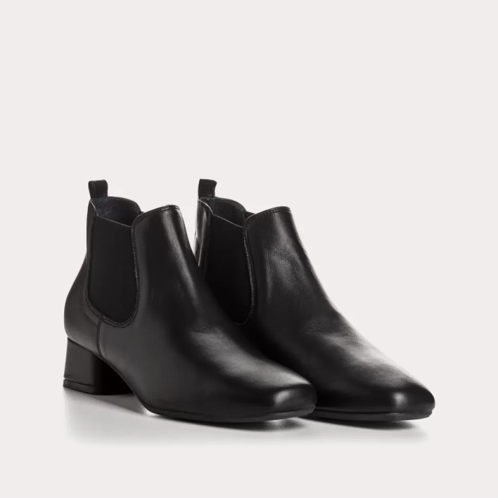 Boots^Reqins Boots Keegan Cuir Noir, Noir