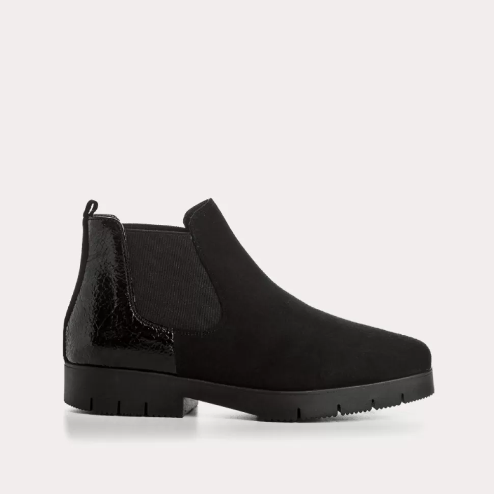 Boots^Reqins Boots Mopal Cuir Velours/V Graine Noir, Noir