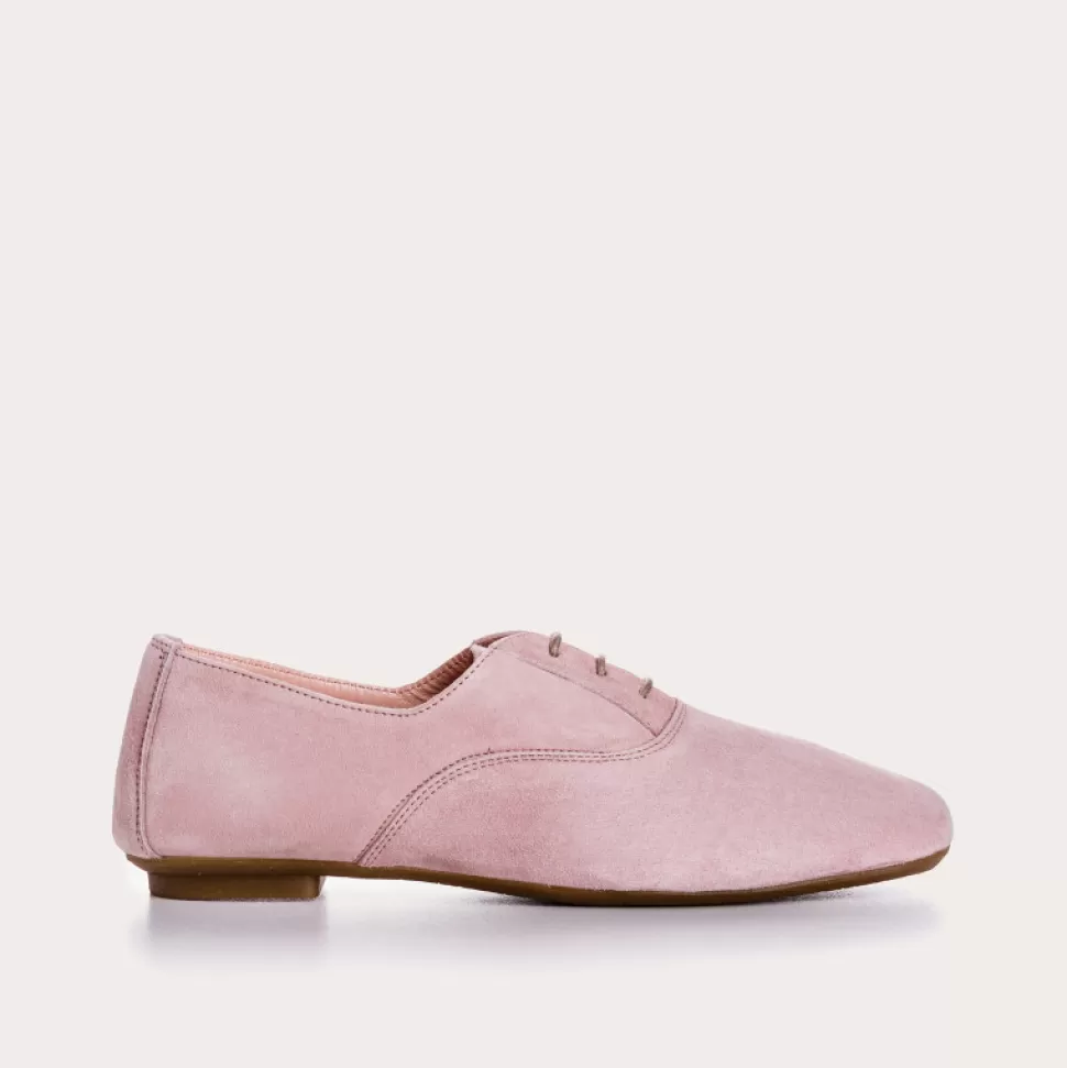 Derbies^Reqins Derbies Hydra Cuir Velours Cc Rose, Rose