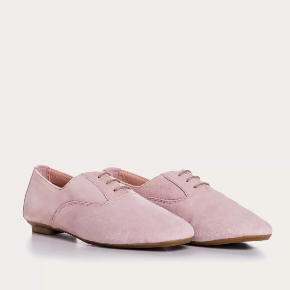Derbies^Reqins Derbies Hydra Cuir Velours Cc Rose, Rose