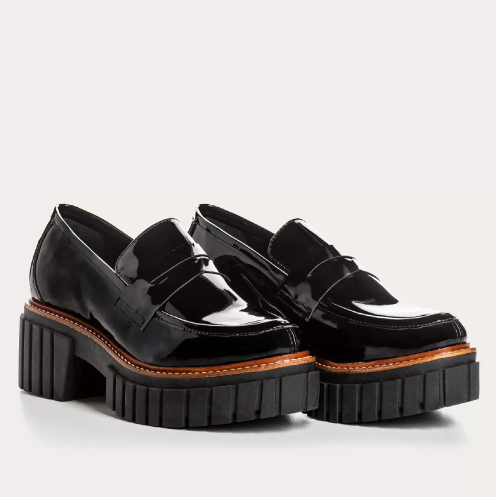 Mocassins^Reqins Mocassins Belina Vernis Noir, Noir