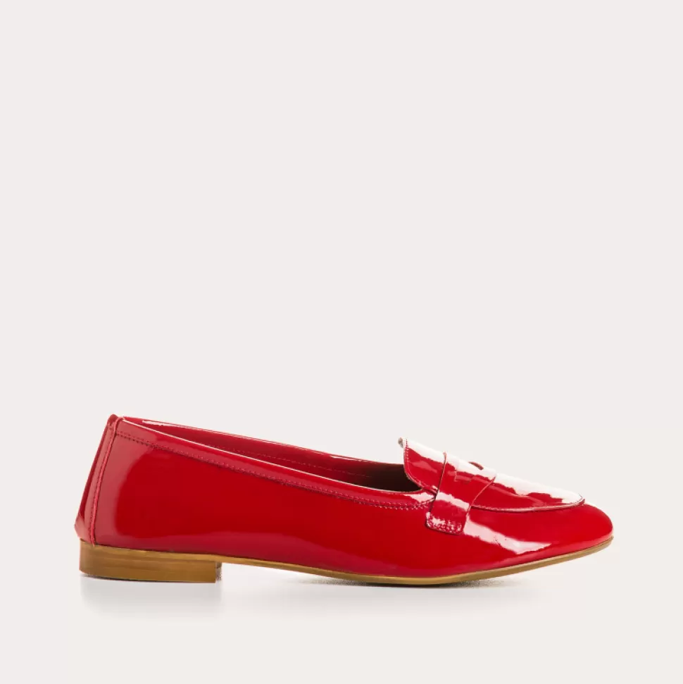 Mocassins^Reqins Mocassins Clara Vernis Rouge, Rouge