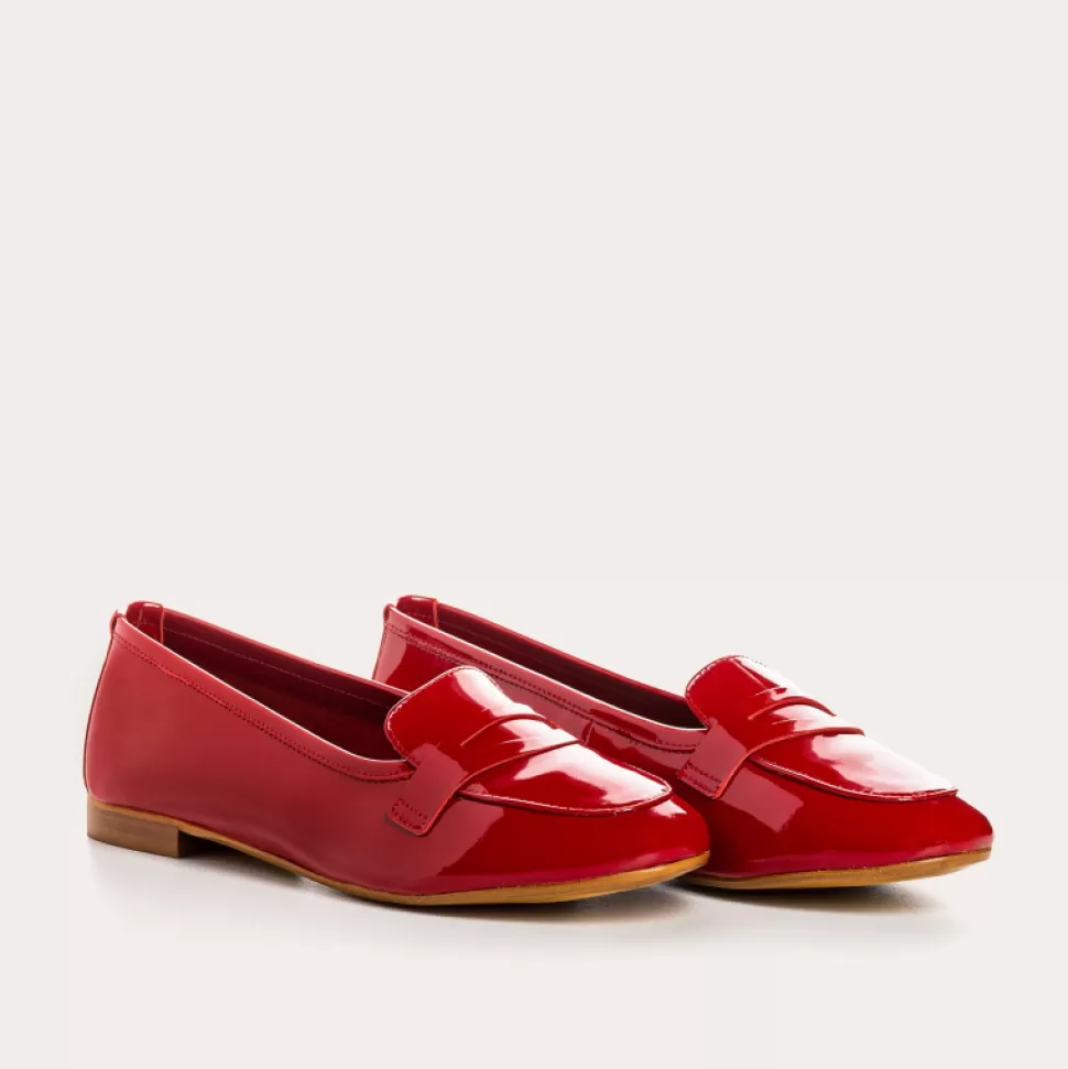 Mocassins^Reqins Mocassins Clara Vernis Rouge, Rouge