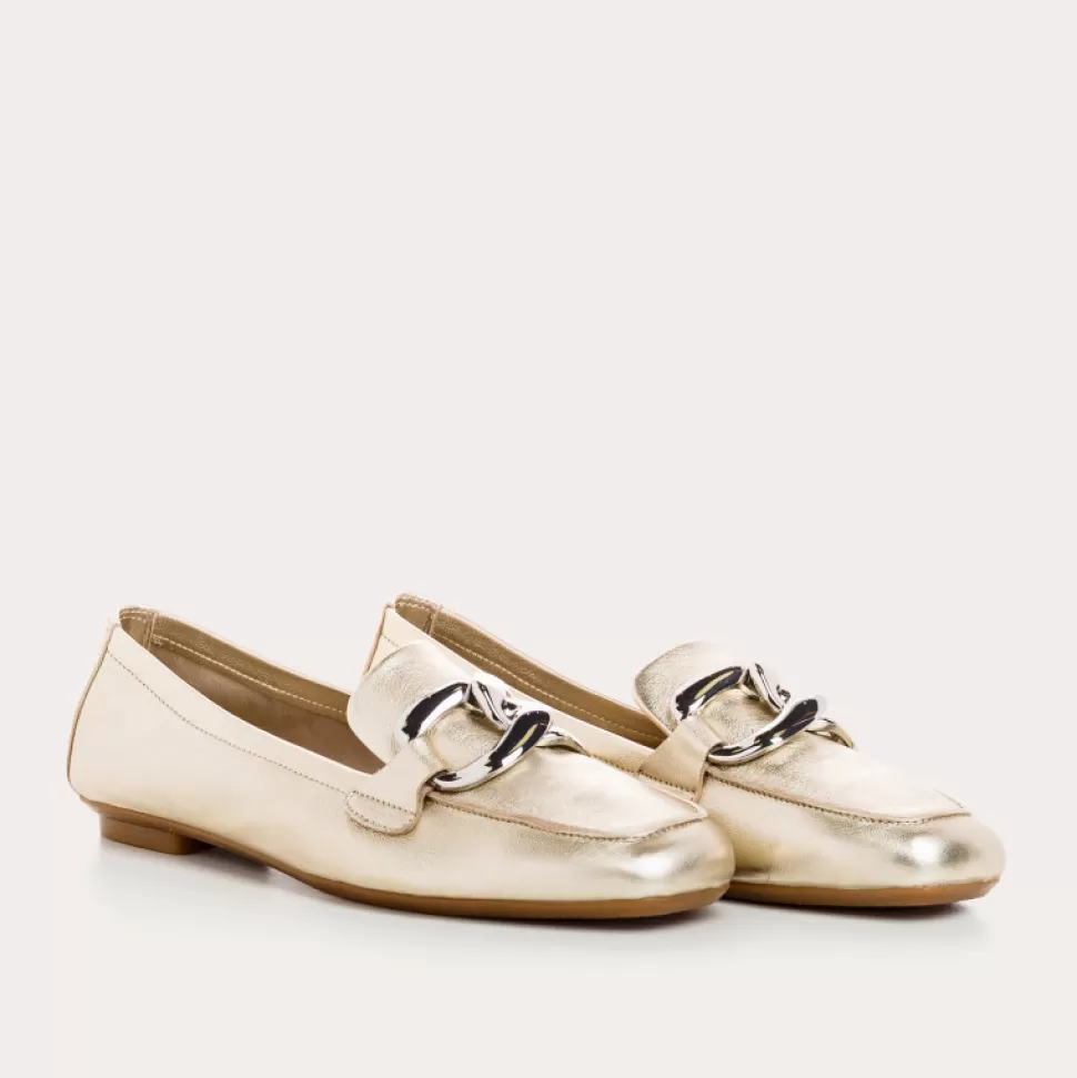 Mocassins^Reqins Mocassins Haster Eclat Metallique, Platine