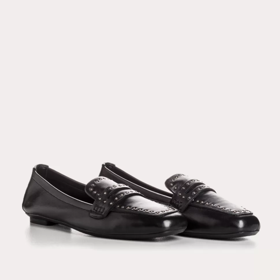 Mocassins^Reqins Mocassins Helodie Cuir Noir, Noir