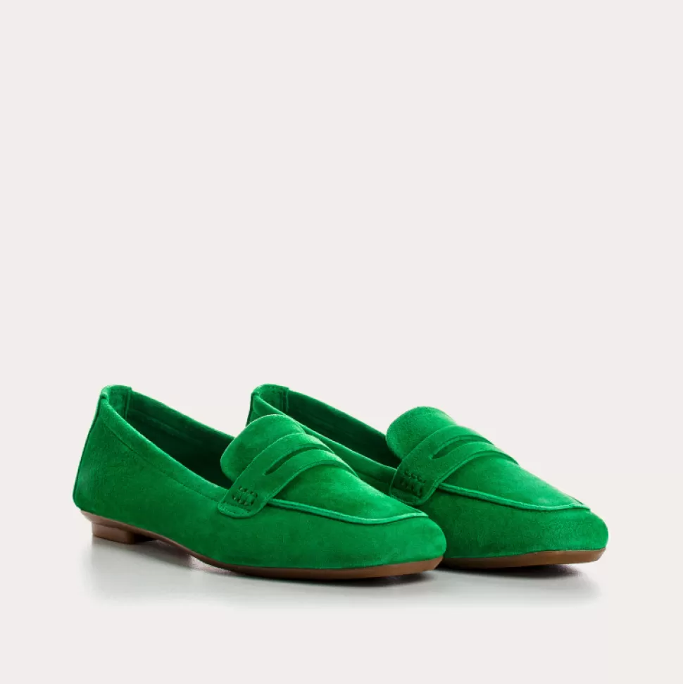 Mocassins^Reqins Mocassins Hema Cuir Velours Gazon