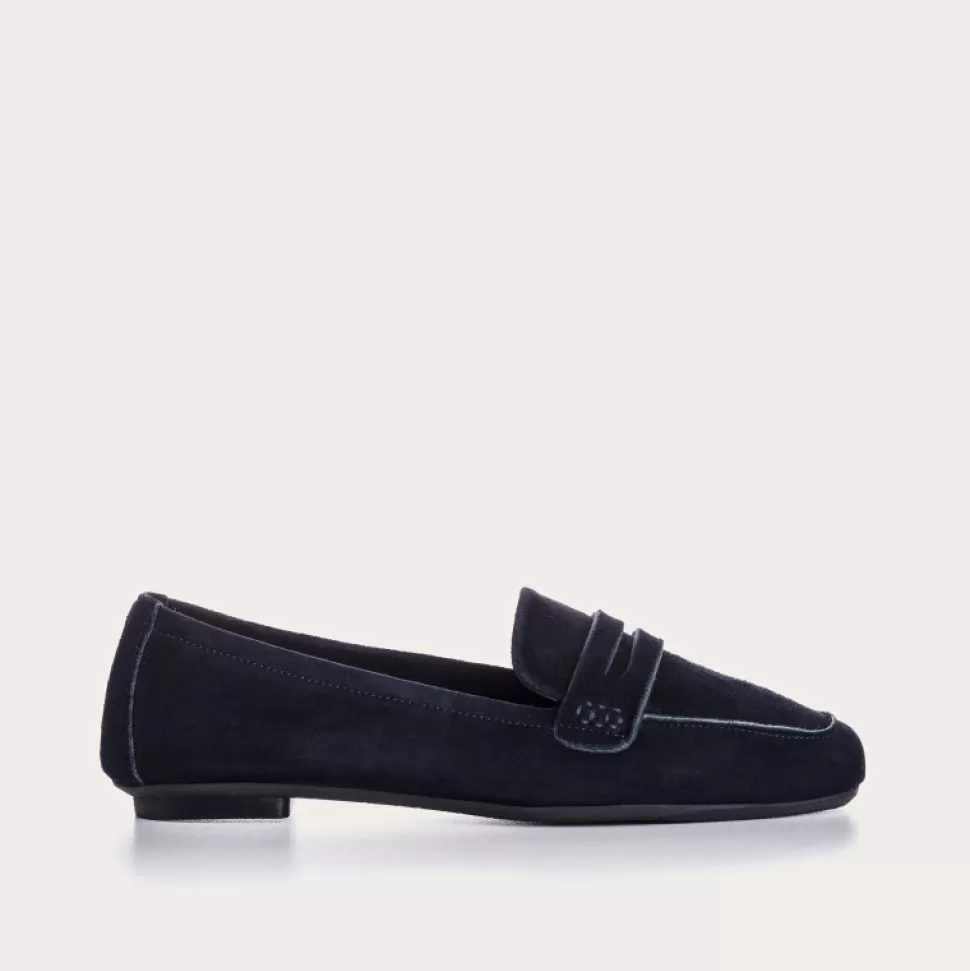 Mocassins^Reqins Mocassins Hema Cuir Velours Cc Bleu