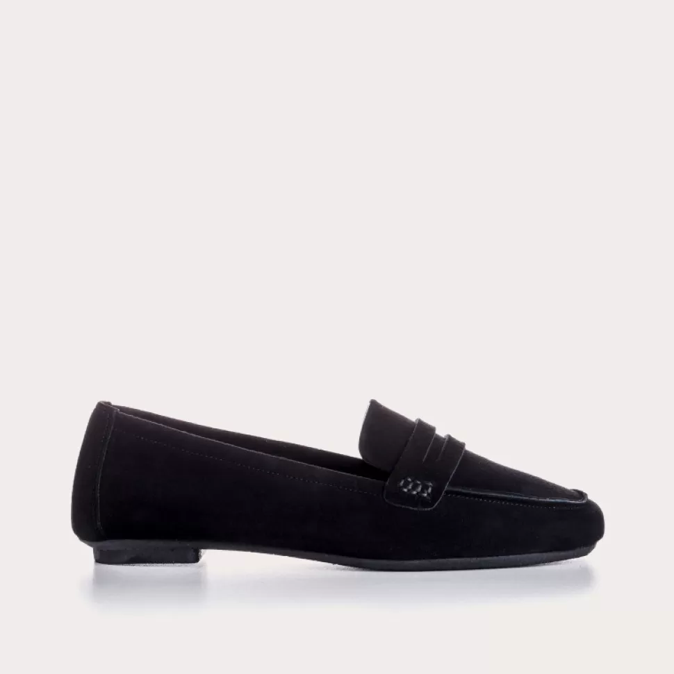 Mocassins^Reqins Mocassins Hema Cuir Velours Cc Noir