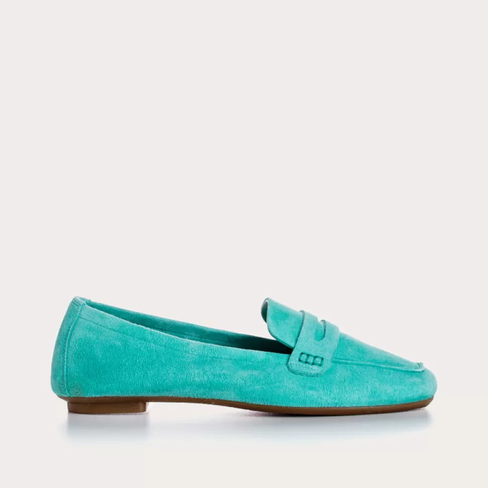 Mocassins^Reqins Mocassins Hema Cuir Velours Cc Aqua
