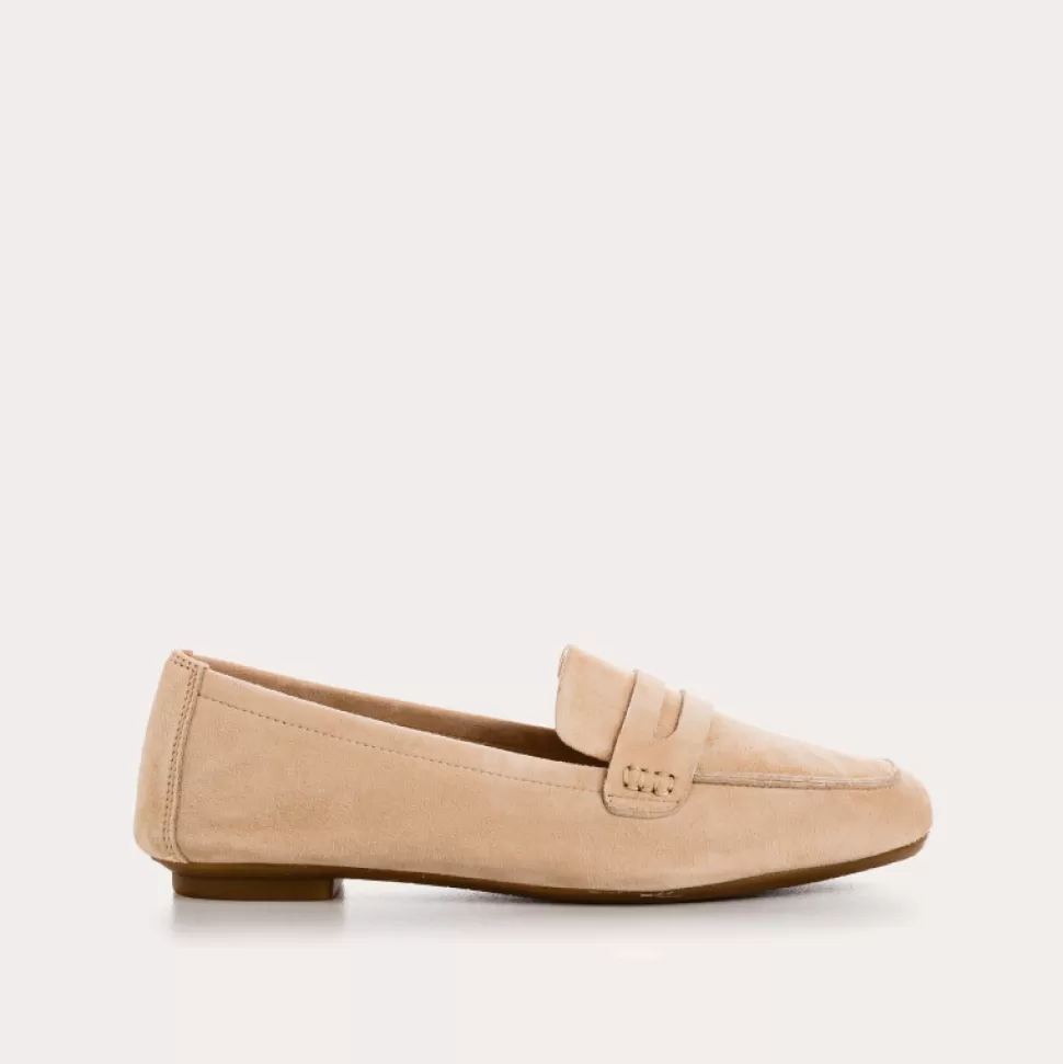 Mocassins^Reqins Mocassins Hema Cuir Velours Cc Rose, Nude