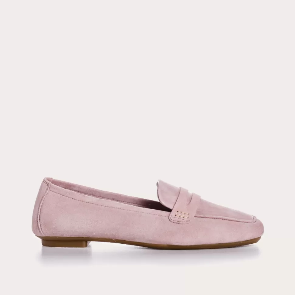 Mocassins^Reqins Mocassins Hema Cuir Velours Cc Rose, Rose
