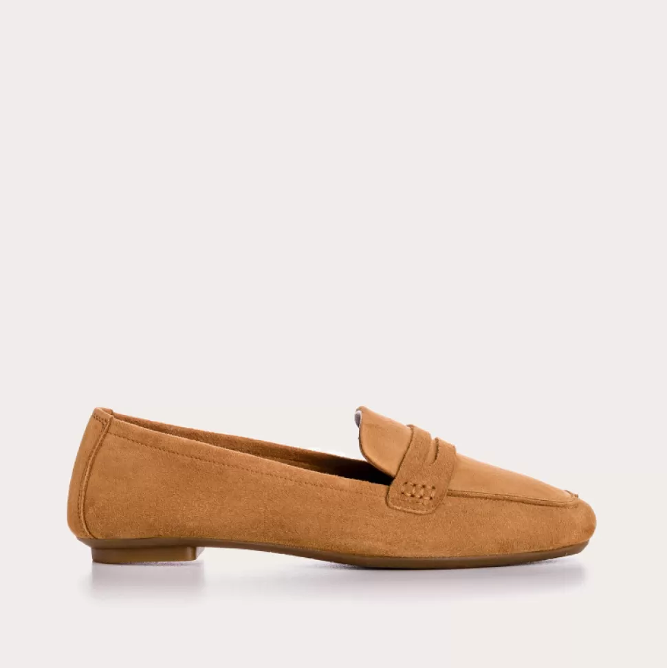 Mocassins^Reqins Mocassins Hema Cuir Velours Cc Camel, Camel