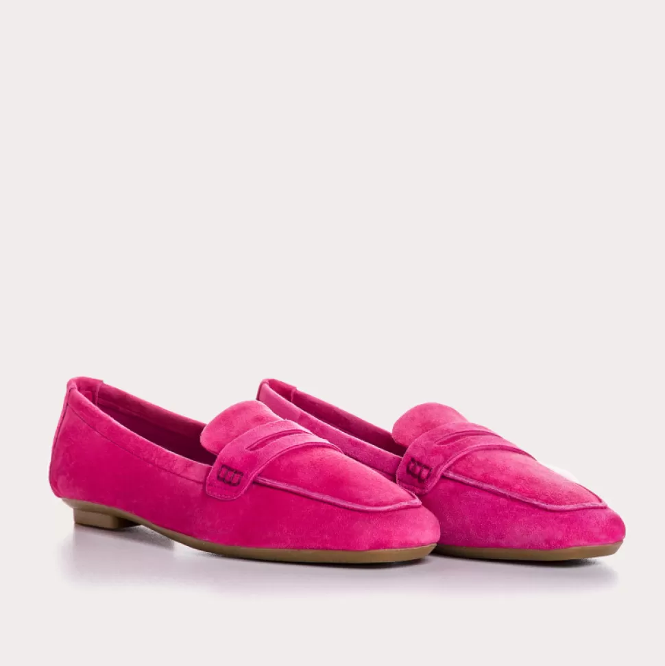 Mocassins^Reqins Mocassins Hema Cuir Velours Cc Fuchsia, Rose