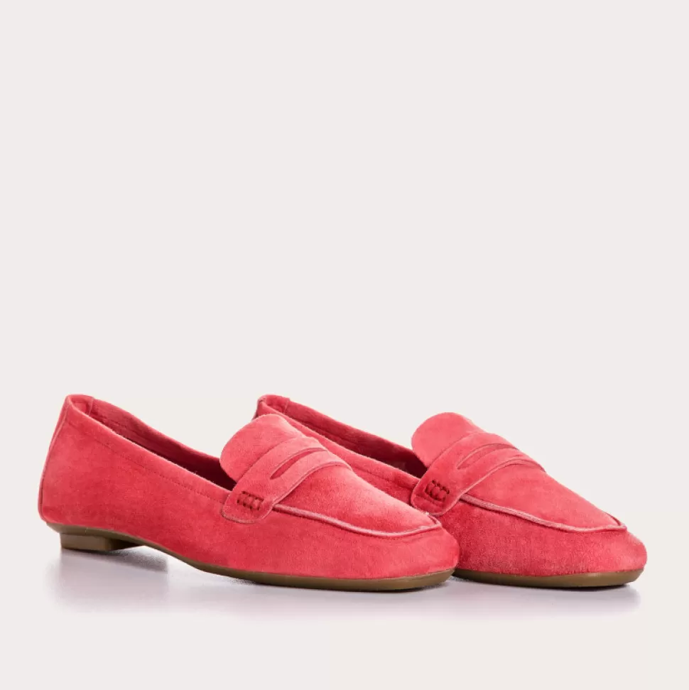 Mocassins^Reqins Mocassins Hema Cuir Velours Cc Rose, Fraise