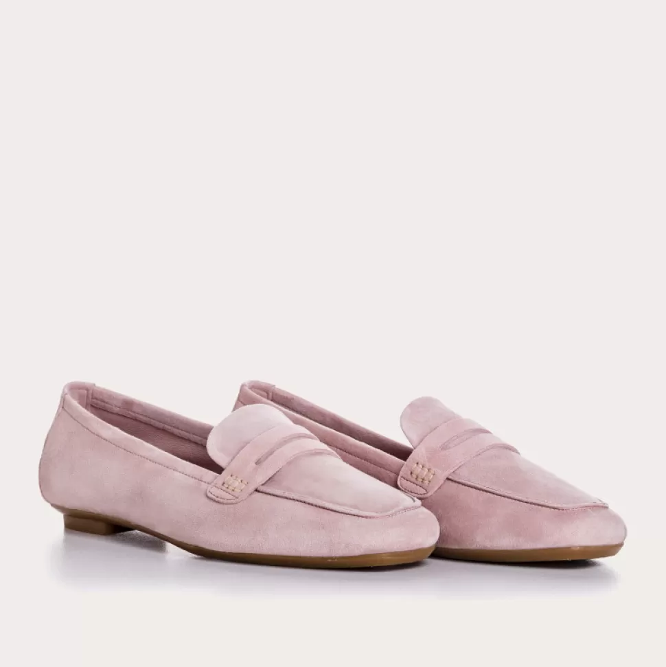 Mocassins^Reqins Mocassins Hema Cuir Velours Cc Rose, Rose