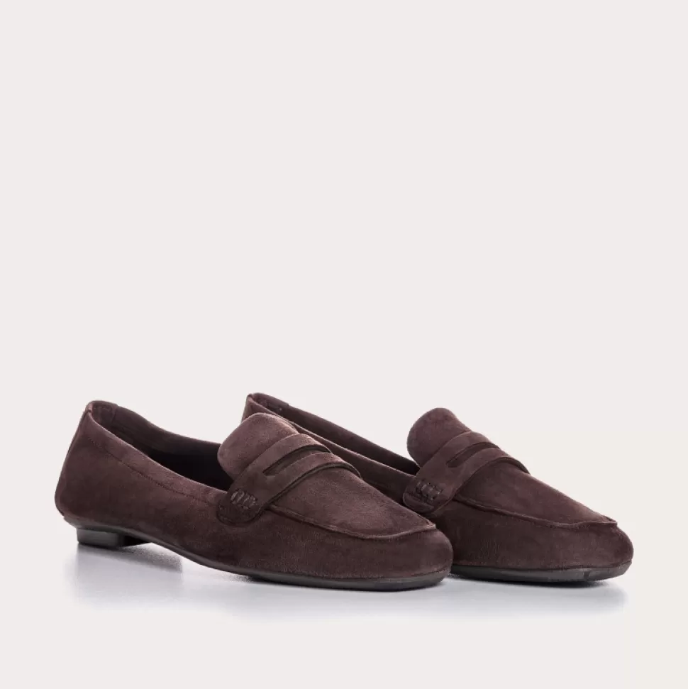 Mocassins^Reqins Mocassins Hema Cuir Velours Cc Marron