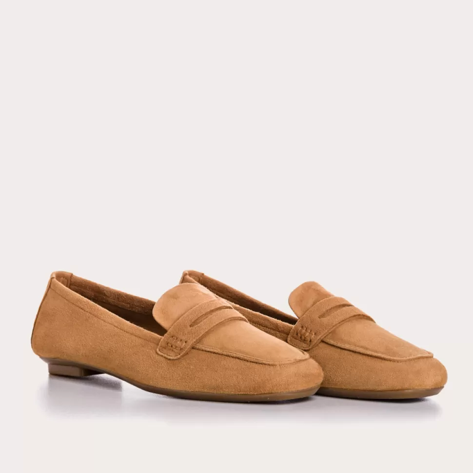 Mocassins^Reqins Mocassins Hema Cuir Velours Cc Camel, Camel