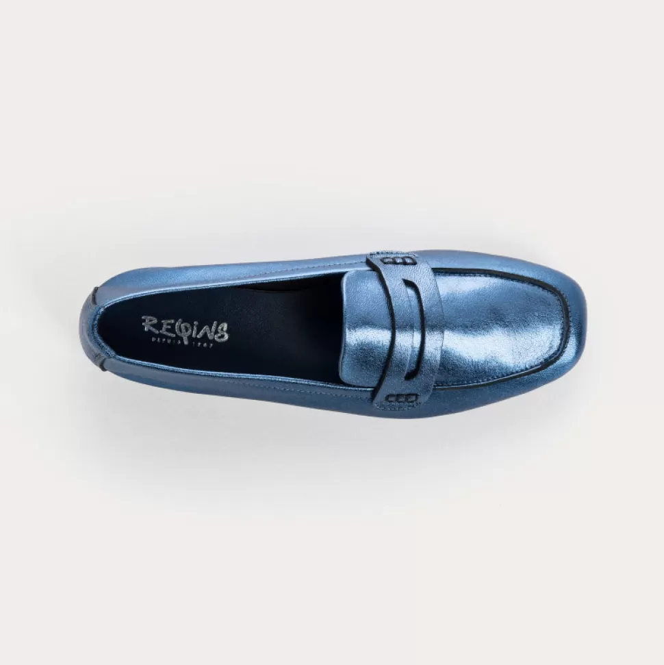 Mocassins^Reqins Mocassins Hema Eclat Bleu, Denim