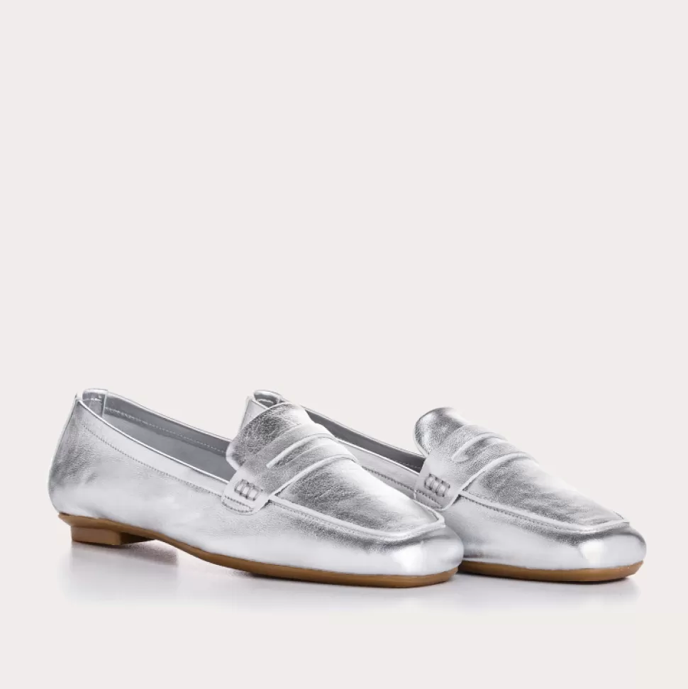 Mocassins^Reqins Mocassins Hema Eclat Cc Argent, Metallique