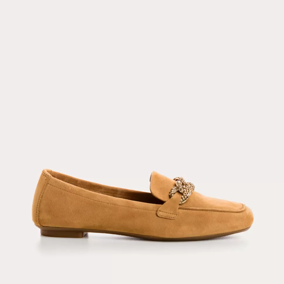 Mocassins^Reqins Mocassins Holding Cuir Velours Camel, Camel