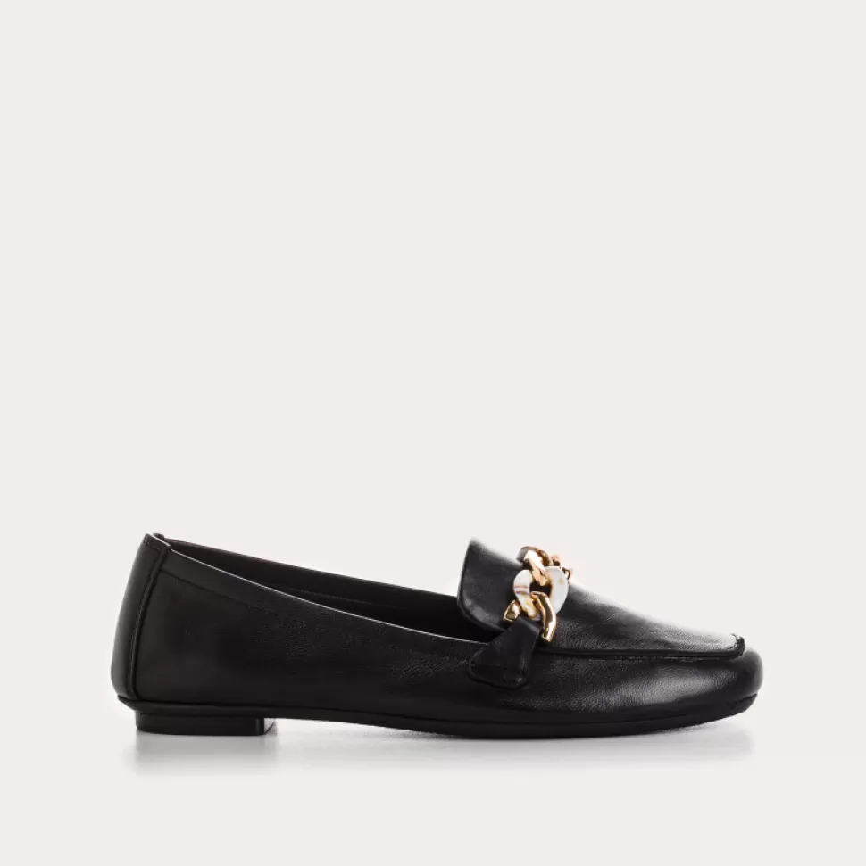 Mocassins^Reqins Mocassins Horel Cuir Noir, Noir