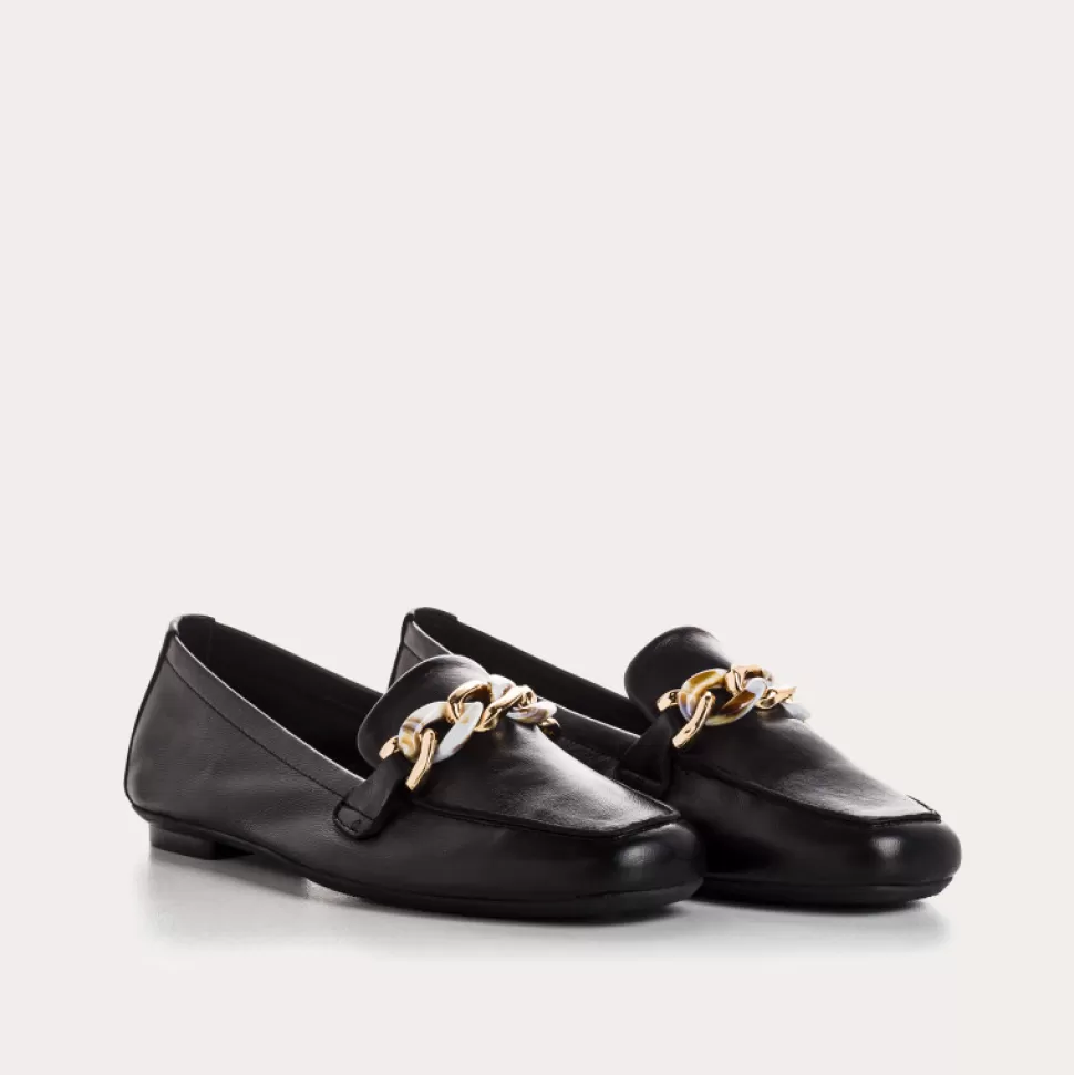 Mocassins^Reqins Mocassins Horel Cuir Noir, Noir