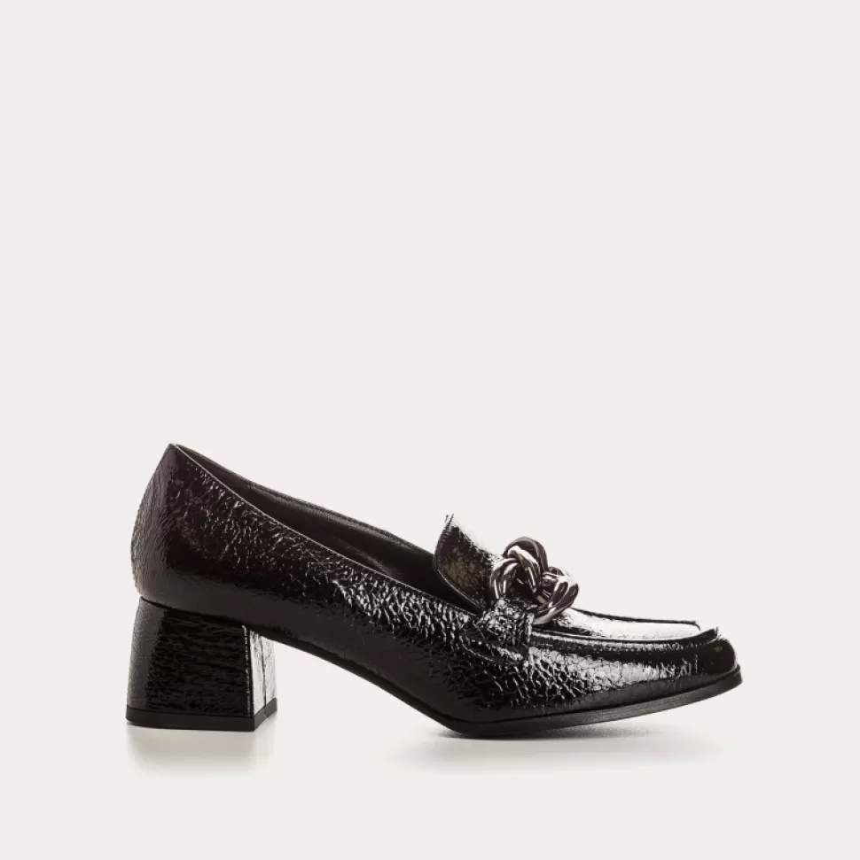Mocassins^Reqins Mocassins Limba Vernis Graine Noir, Noir